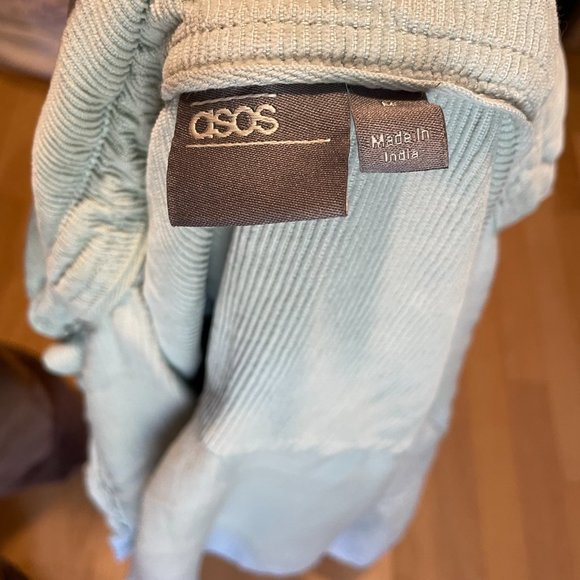 Corduroy Mint Blue ASOS Button-up - Picture 3 of 3